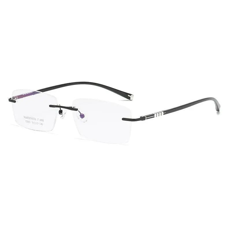 Unisex Rimless Titanium Prescription Glasses 52003 — view 10 | Rx Spectacle