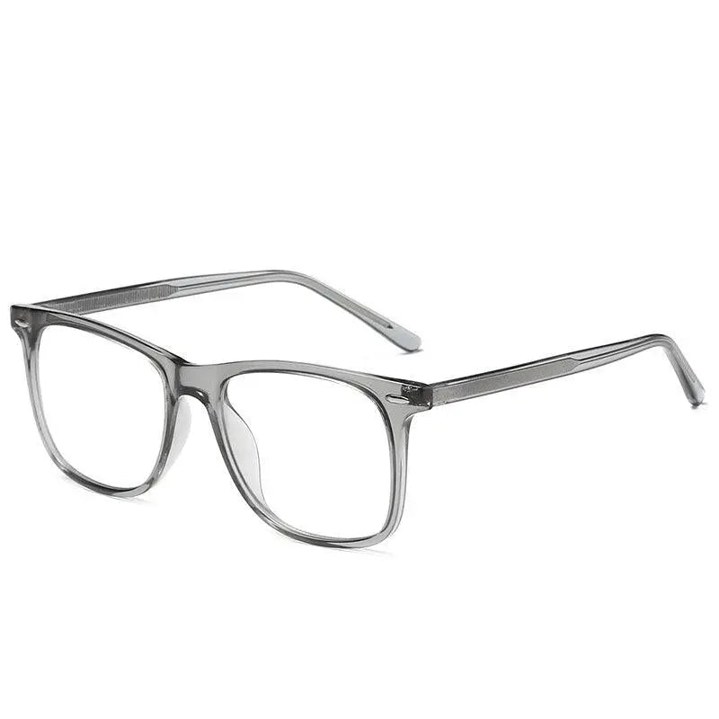 Unisex Square Full Rim Titanium Prescription Glasses Pf2024 — view 2 | Rx Spectacle