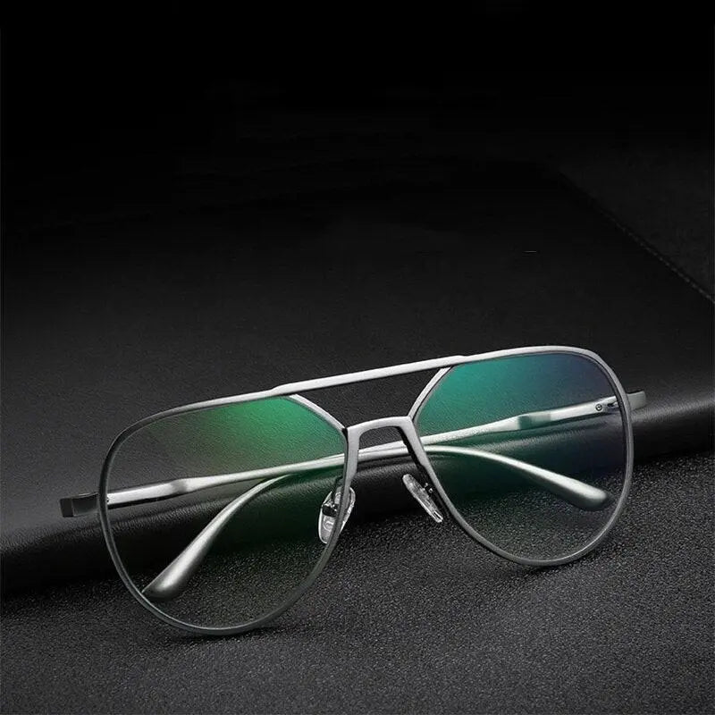 Unisex Oval Full Rim Alloy Prescription Glasses 8685 — view 7 | Rx Spectacle