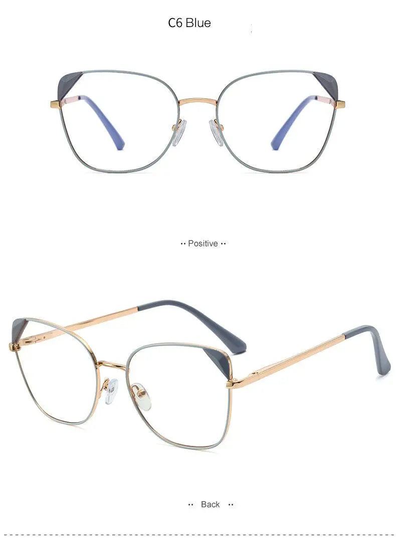 Women's Cat Eye Full Rim TR90 Prescription Glasses 95805 — view 17 | Rx Spectacle