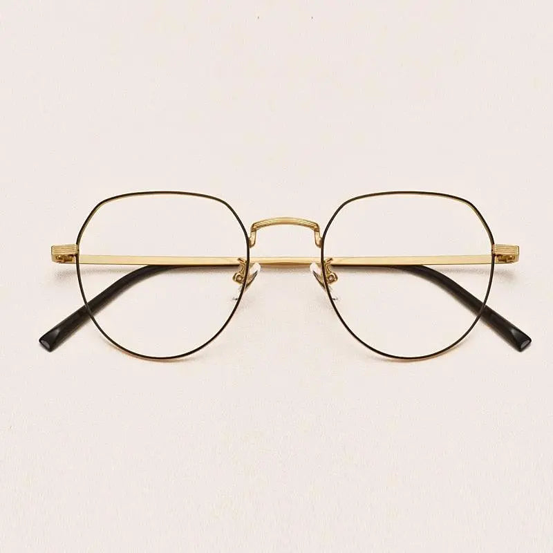 Unisex Round Full Rim Titanium Prescription Glasses 1901 — view 3 | Rx Spectacle