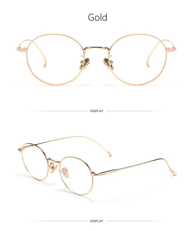 Unisex Round Full Rim Titanium Prescription Glasses 3216 — view 13 | Rx Spectacle