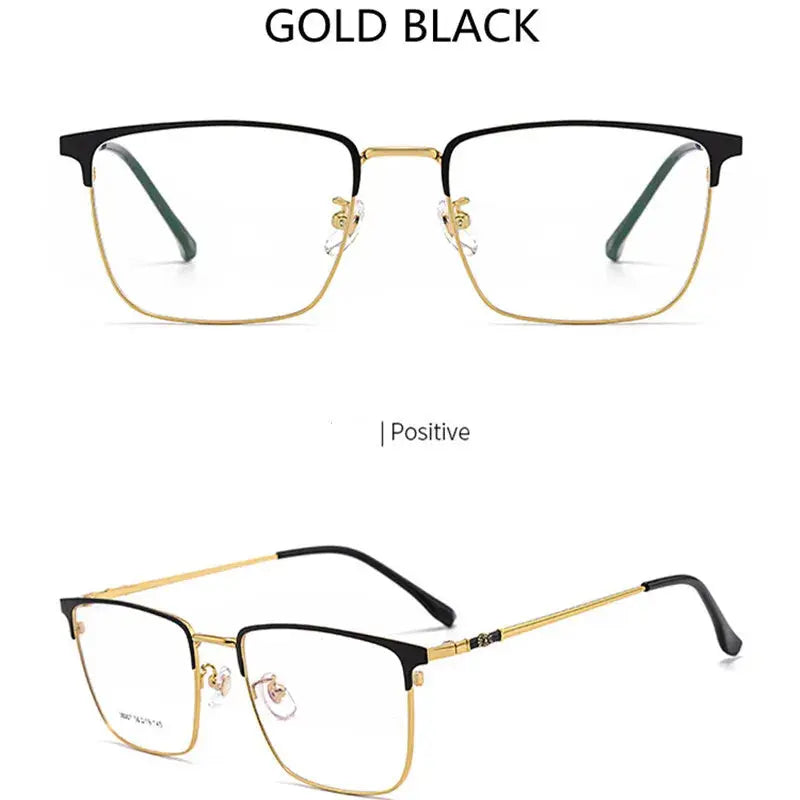 Unisex Square Full Rim Alloy Prescription Glasses 38007 — view 5 | Rx Spectacle