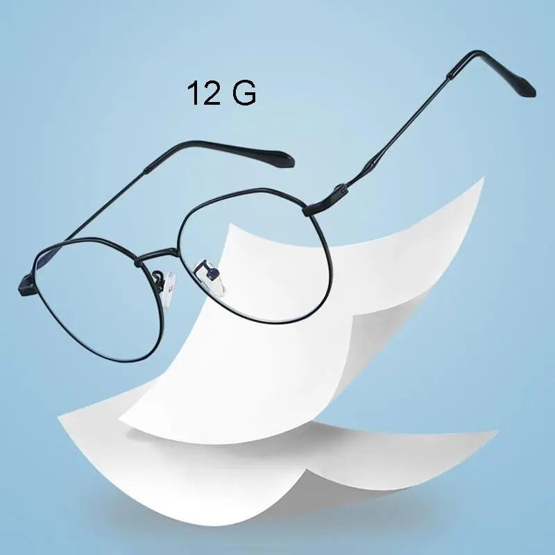 Unisex Polygon Full Rim Alloy Prescription Glasses 1913 — view 11 | Rx Spectacle