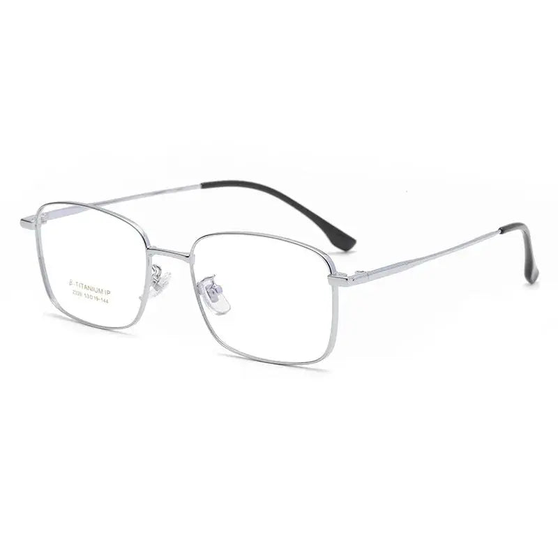 Unisex Square Full Rim Titanium Prescription Glasses 2320 — view 10 | Rx Spectacle