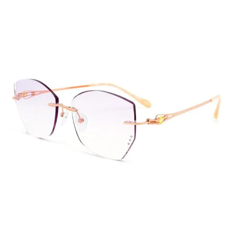 Women's Rimless Alloy Prescription Glasses 98101 — view 7 | Rx Spectacle