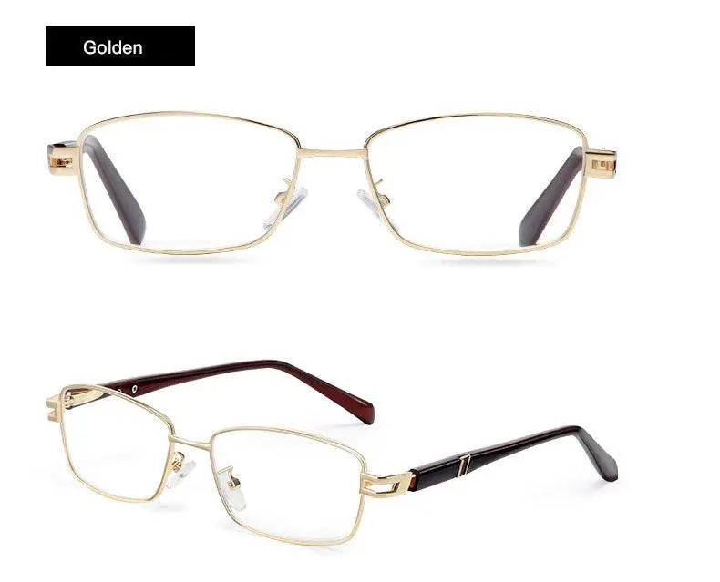 Unisex Rectangular Full Rim Alloy Reading Glasses 9005 — view 11 | Rx Spectacle