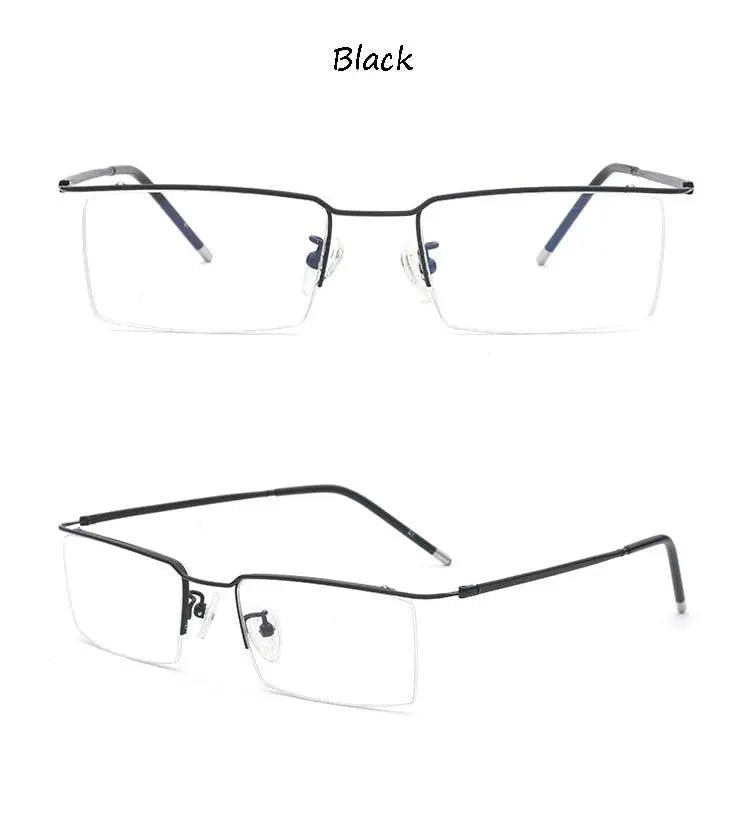 Unisex Semi-Rimless Titanium Prescription Glasses 6341 — view 12 | Rx Spectacle