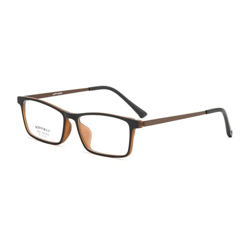 Unisex Rectangular Full Rim Titanium Prescription Glasses 9821 — view 8 | Rx Spectacle