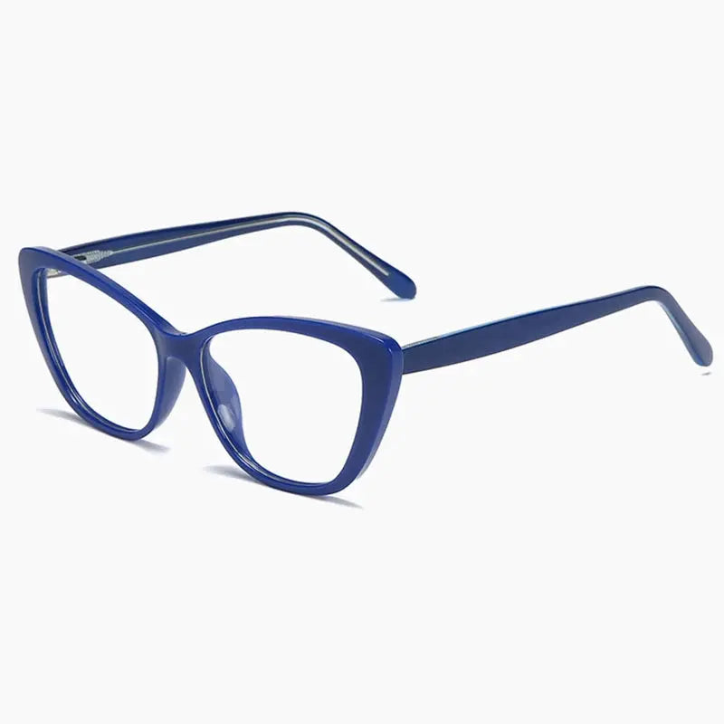 Women's Cat Eye Full Rim Alloy Prescription Glasses 72004 — view 5 | Rx Spectacle