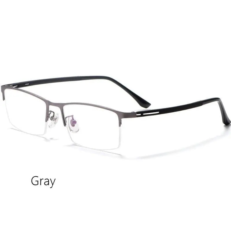 Unisex Semi-Rimless Titanium Prescription Glasses P9916 — view 6 | Rx Spectacle
