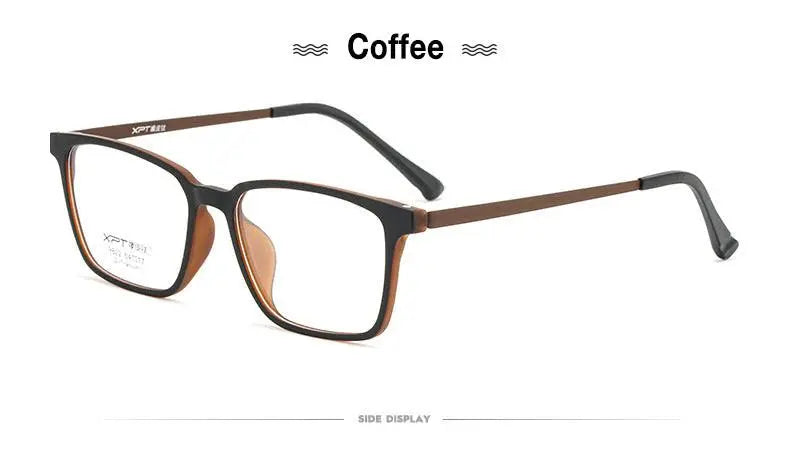 Unisex Square Full Rim Titanium Prescription Glasses — view 17 | Rx Spectacle