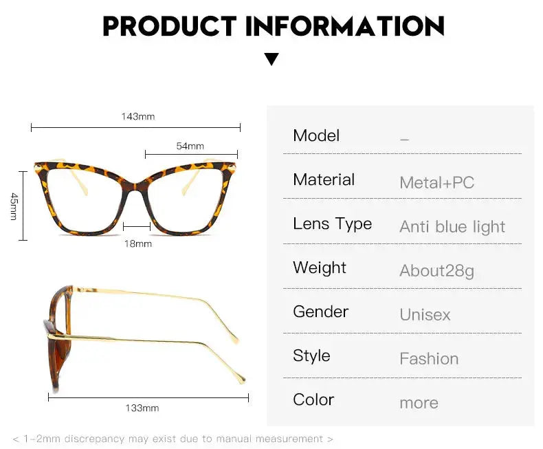 Women's Cat Eye Full Rim Alloy Prescription Glasses 97024 — view 2 | Rx Spectacle