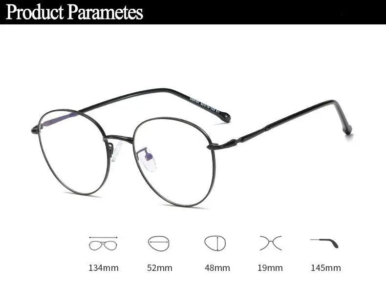 Unisex Round Full Rim Alloy Prescription Glasses 29167 — view 14 | Rx Spectacle