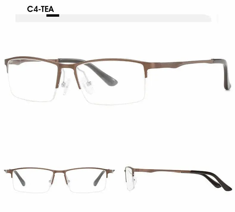 Unisex Semi-Rimless Alloy Prescription Glasses 6297 — view 22 | Rx Spectacle