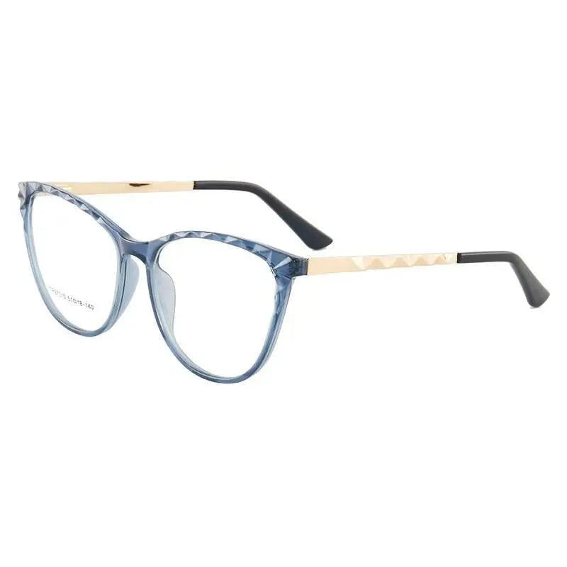 Women's Cat Eye Full Rim TR90 Prescription Glasses 7010 — view 10 | Rx Spectacle