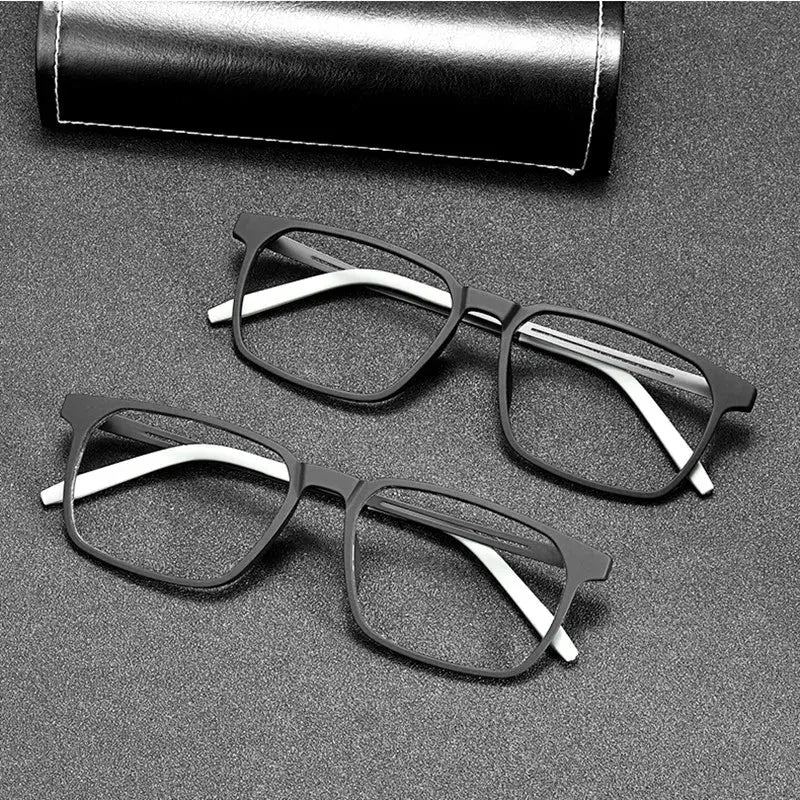 Unisex Square Full Rim Titanium Reading Glasses 88781 — view 1 | Rx Spectacle