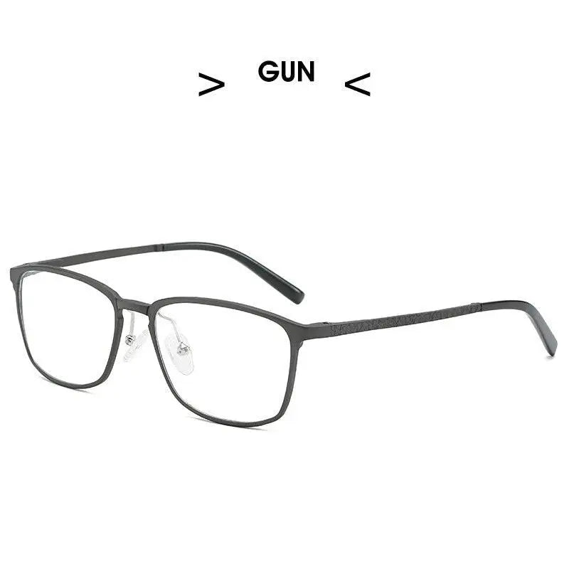 Men's Square Full Rim Alloy Prescription Glasses P6266 — view 4 | Rx Spectacle