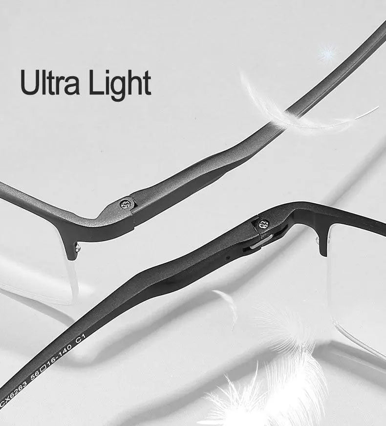 Unisex Semi-Rimless Alloy Prescription Glasses 6297 — view 12 | Rx Spectacle