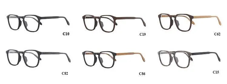 Men's Square Full Rim Wood Oversized Prescription Glasses 1692 — view 13 | Rx Spectacle