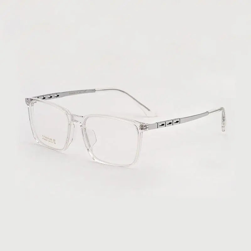 Men's Square Full Rim Titanium Prescription Glasses 5020 — view 4 | Rx Spectacle