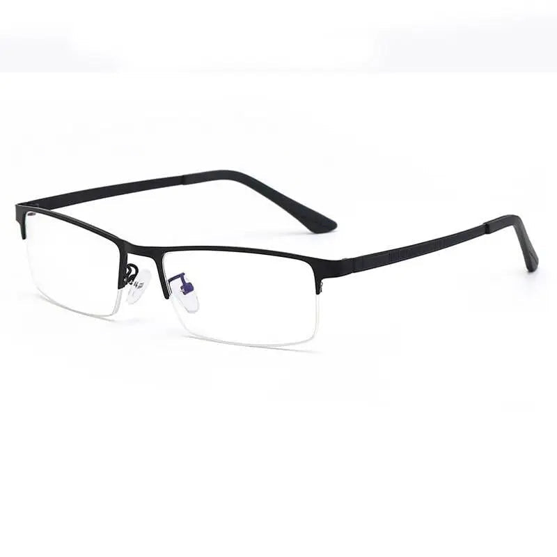 Unisex Square Semi-Rimless Alloy Prescription Glasses 88121 — view 4 | Rx Spectacle