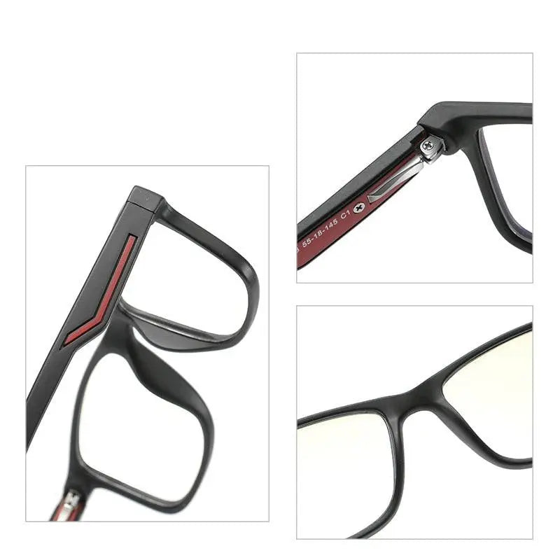 Men's Square Full Rim TR90 Prescription Glasses 2388 — view 7 | Rx Spectacle