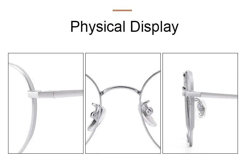 Women's Round Full Rim Titanium Prescription Glasses T3927 — view 16 | Rx Spectacle