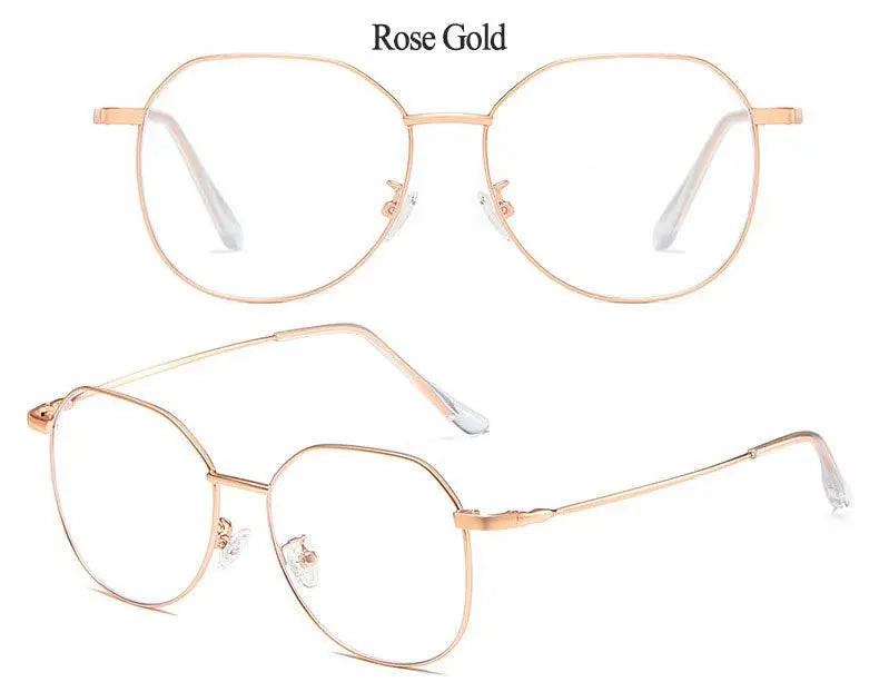 Unisex Polygon Full Rim Alloy Prescription Glasses Zy9038 — view 19 | Rx Spectacle