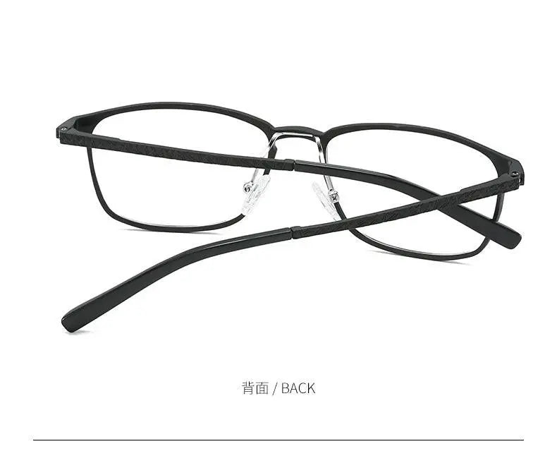 Men's Square Full Rim Alloy Prescription Glasses P6266 — view 11 | Rx Spectacle