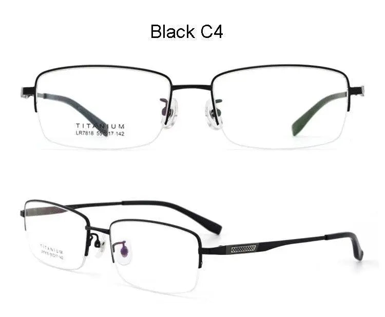 Men's Full Rim Titanium Prescription Glasses Lr7818 — view 18 | Rx Spectacle