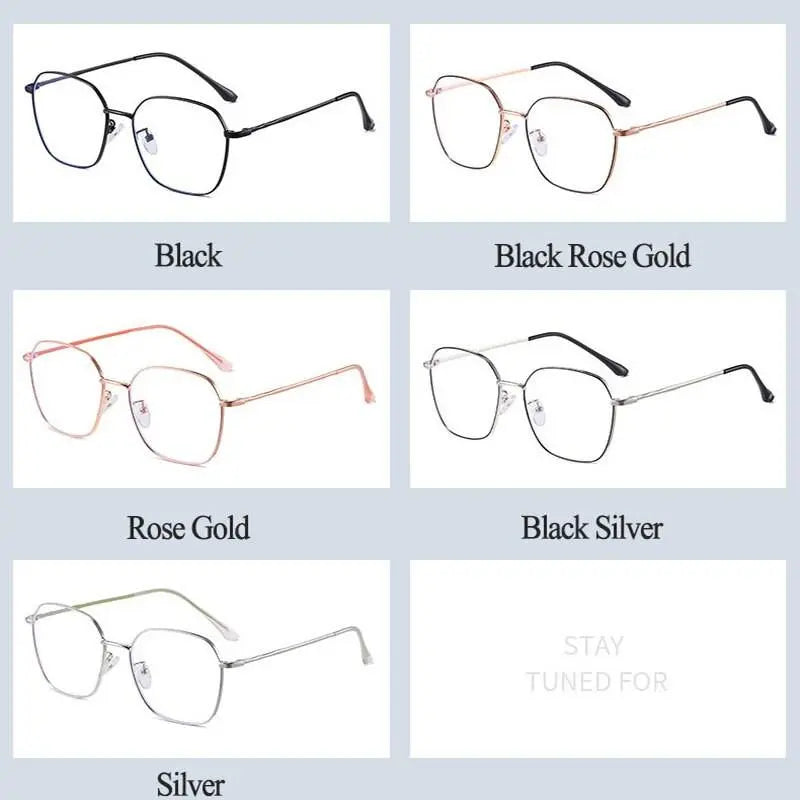 Unisex Polygon Full Rim Alloy Prescription Glasses Zy9037 — view 10 | Rx Spectacle