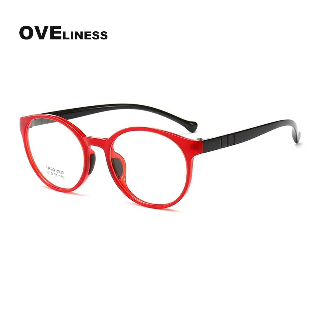 Unisex Round Full Rim Titanium Prescription Glasses 8835 — view 9 | Rx Spectacle