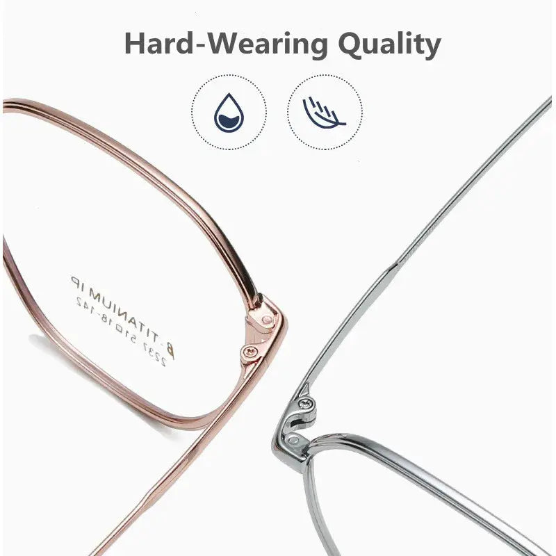 Unisex Polygon Full Rim Titanium Prescription Glasses 2237 — view 4 | Rx Spectacle