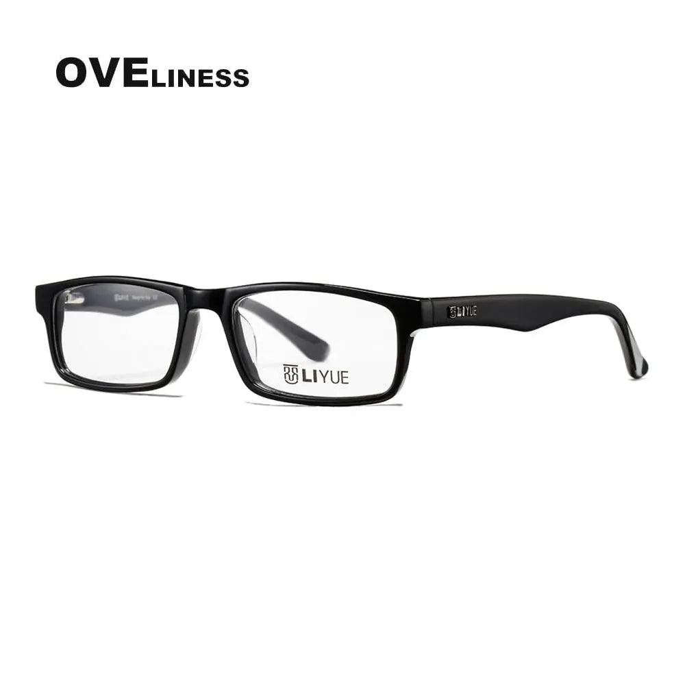 Unisex Square Full Rim Acetate Prescription Glasses Lg001 — view 2 | Rx Spectacle
