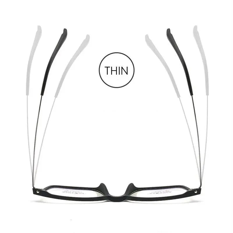 Men's Square Full Rim Titanium Prescription Glasses 9822 — view 10 | Rx Spectacle