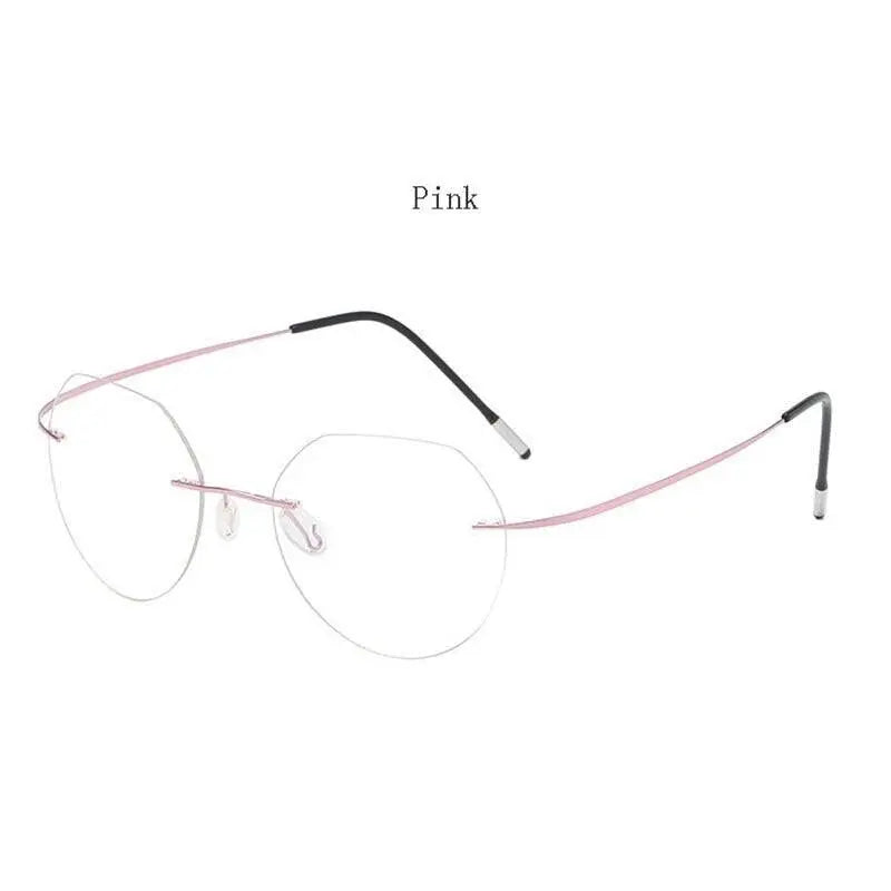 Unisex Polygon Rimless Titanium Prescription Glasses 6001-6002 — view 18 | Rx Spectacle