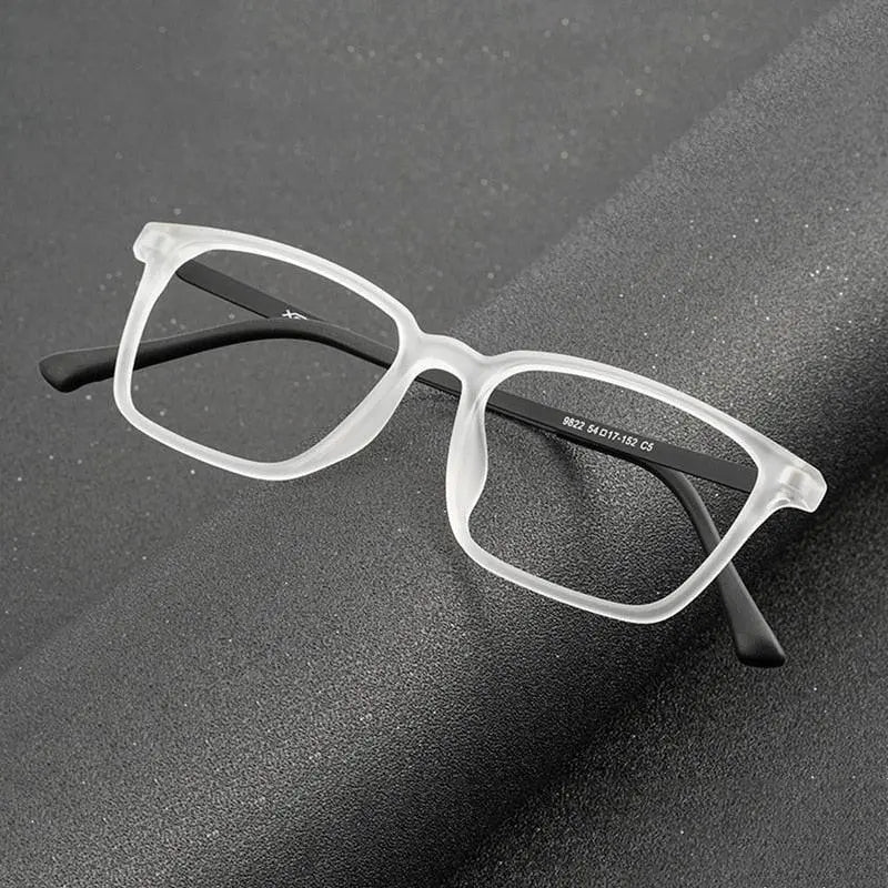 Unisex Square Full Rim Titanium Prescription Glasses — view 1 | Rx Spectacle