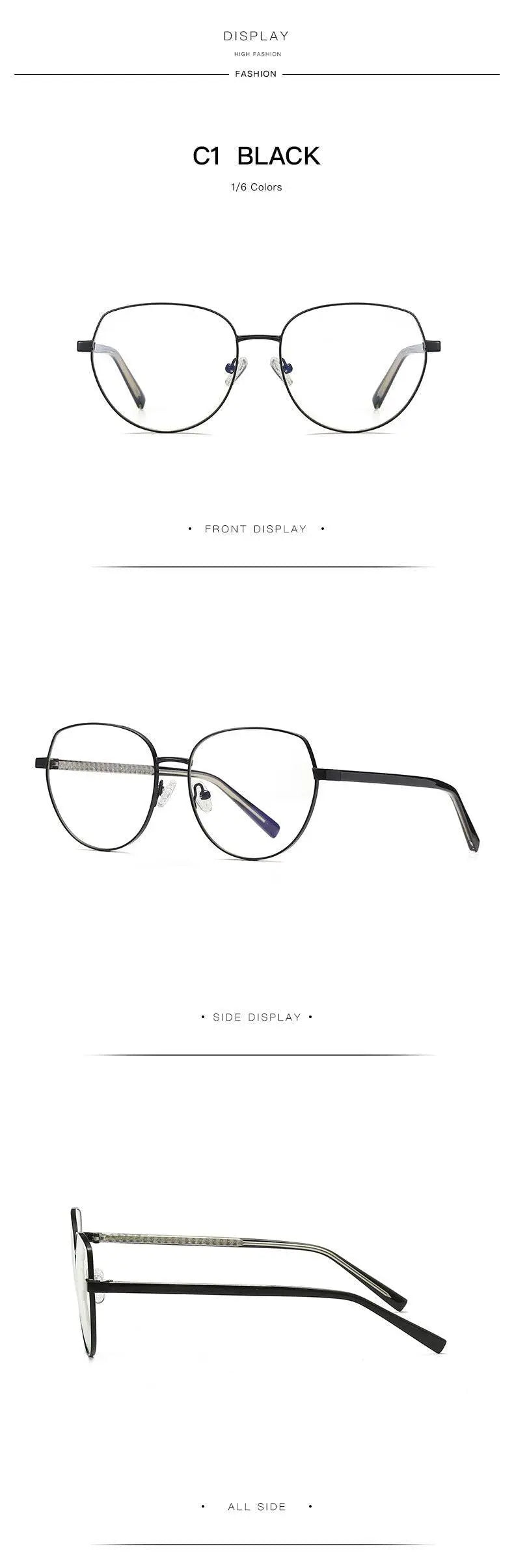 Women's Oval Full Rim TR90 Prescription Glasses 3005 — view 15 | Rx Spectacle