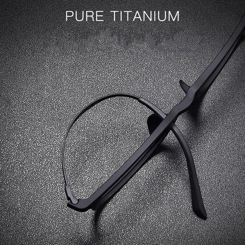 Men's Square Full Rim Titanium Prescription Glasses Y8808 — view 7 | Rx Spectacle
