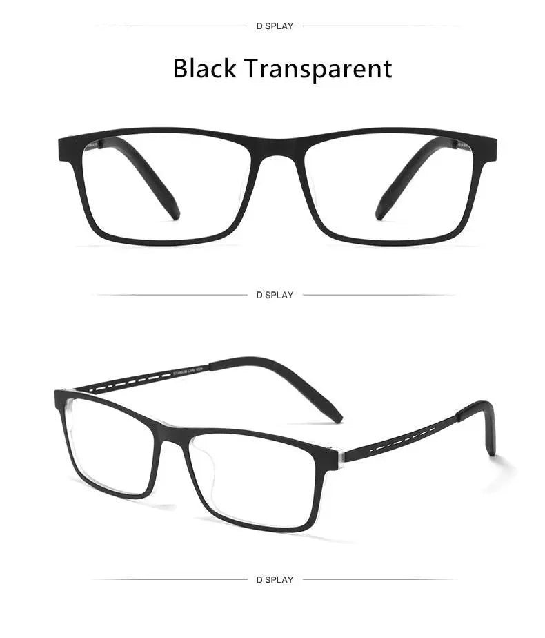 Men's Square Full Rim Titanium Prescription Glasses 8822t — view 14 | Rx Spectacle