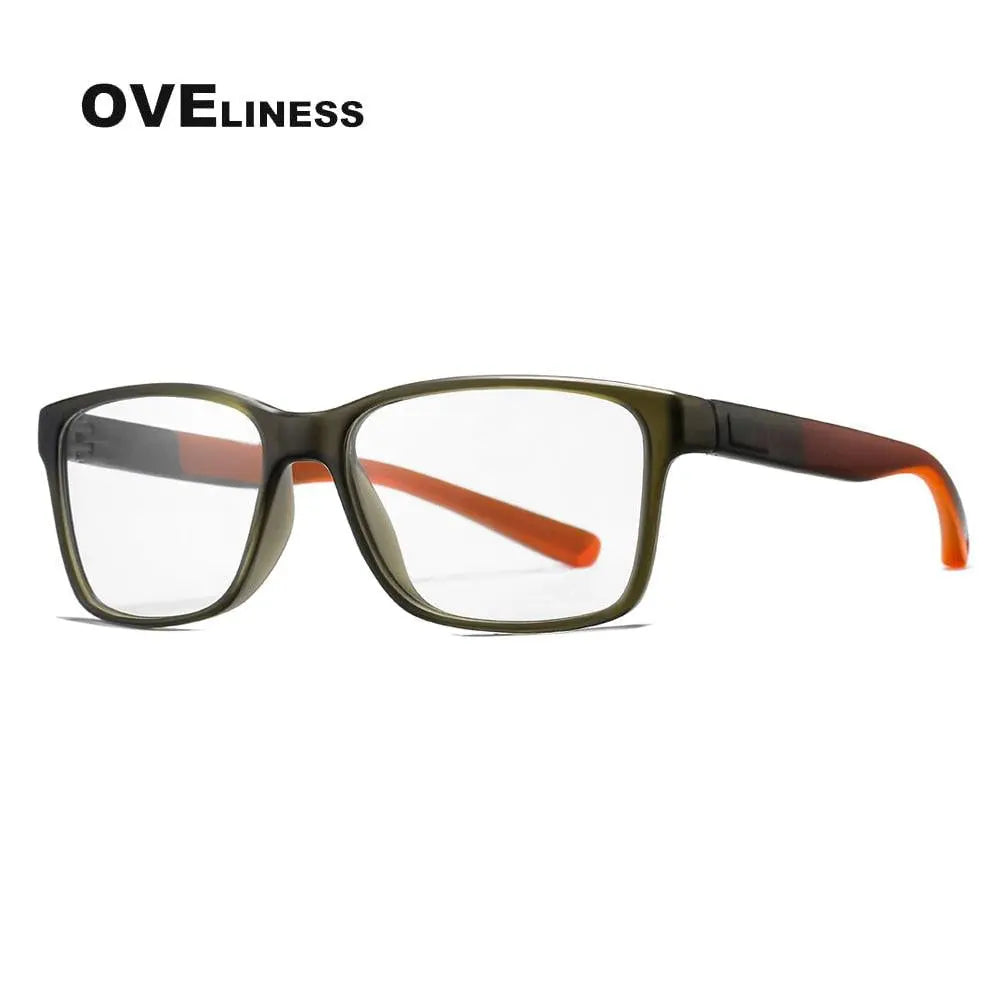 Unisex Square Full Rim Titanium Prescription Glasses 7091 — view 7 | Rx Spectacle