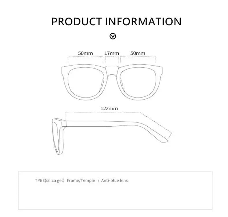 Unisex Full Rim Prescription Glasses F1817 — view 13 | Rx Spectacle