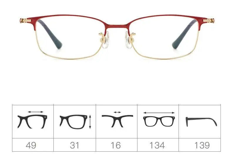 Women's Full Rim Titanium Prescription Glasses 86061 — view 17 | Rx Spectacle