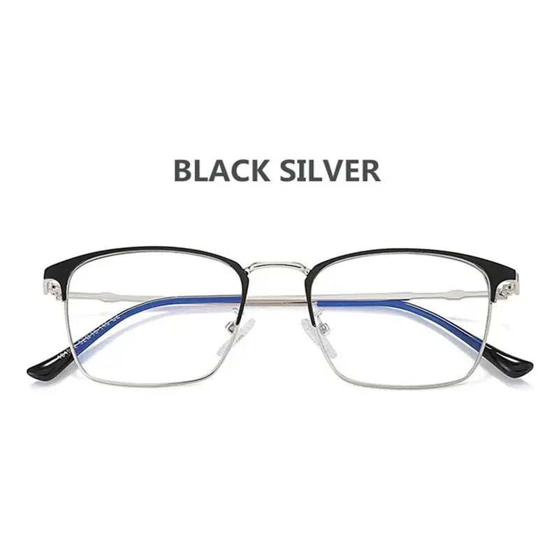 Unisex Square Full Rim Alloy Reading Glasses 101902 — view 6 | Rx Spectacle