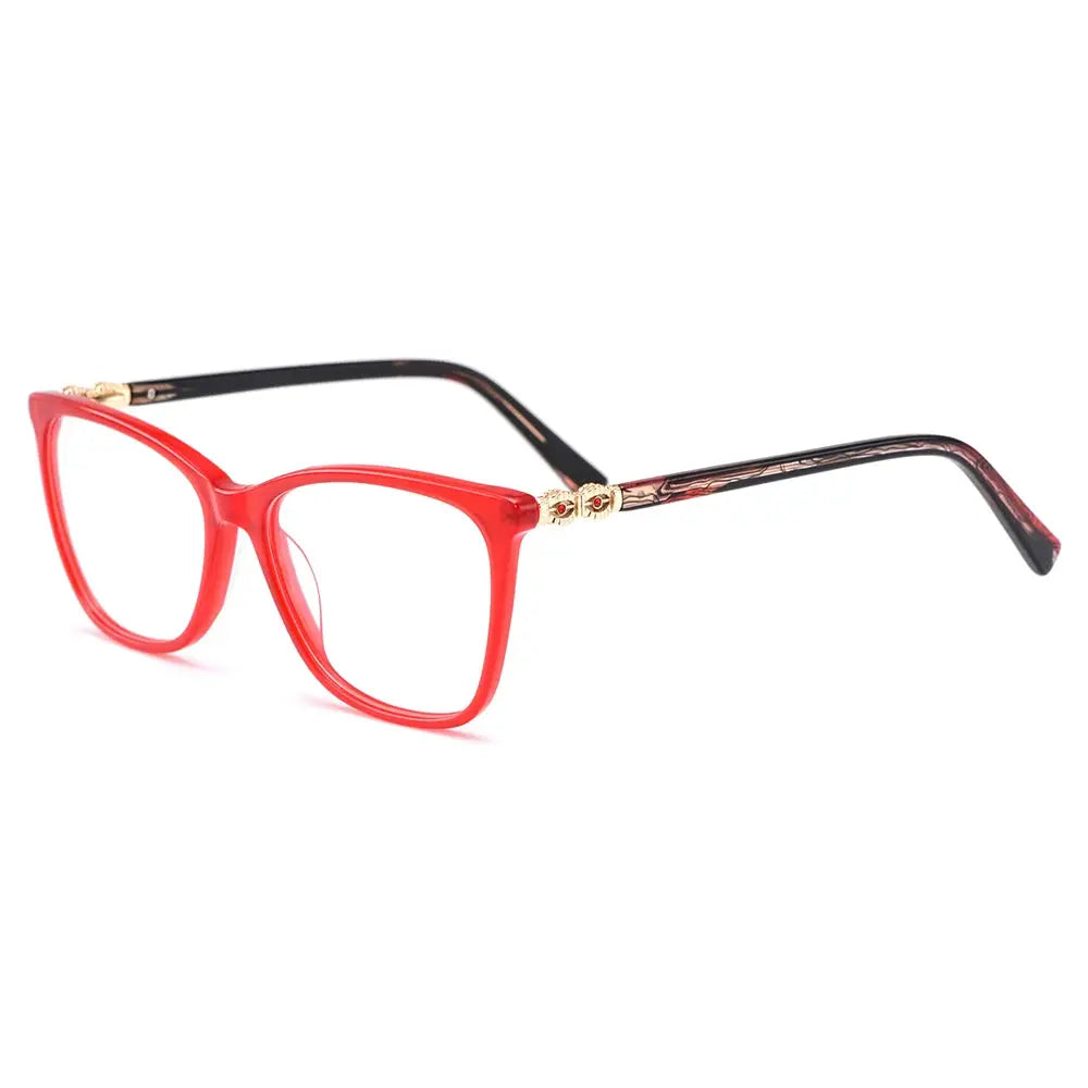 Women's Square Full Rim Acetate Prescription Glasses 22002 — view 4 | Rx Spectacle
