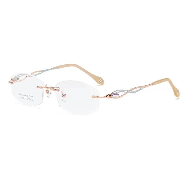 Women's Rimless Titanium Prescription Glasses 88038 — view 9 | Rx Spectacle