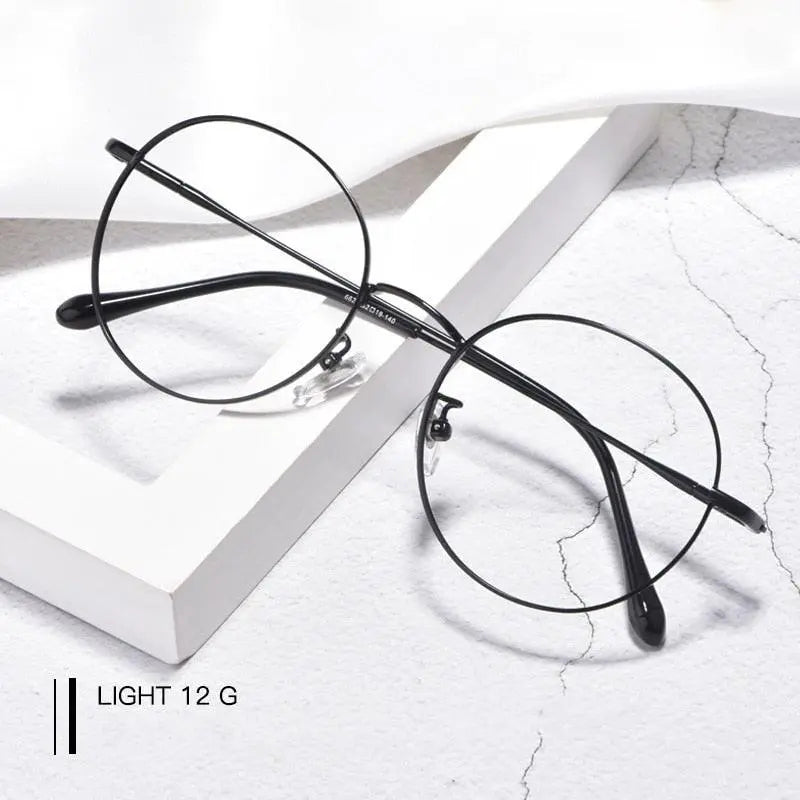 Unisex Round Full Rim Titanium Prescription Glasses 6621X — view 8 | Rx Spectacle