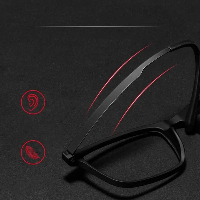 Unisex Square Full Rim Titanium Prescription Glasses HR3058 — view 6 | Rx Spectacle