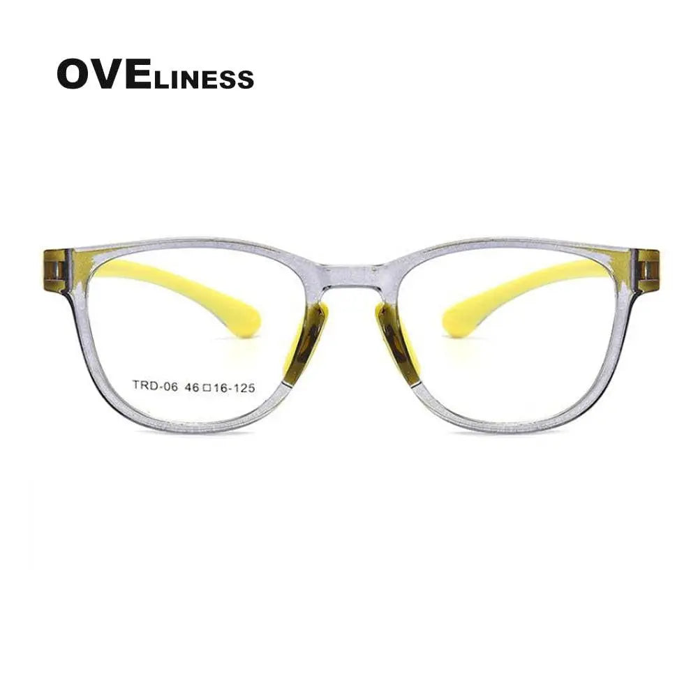 Unisex Square Full Rim Titanium Prescription Glasses Olp06 — view 12 | Rx Spectacle